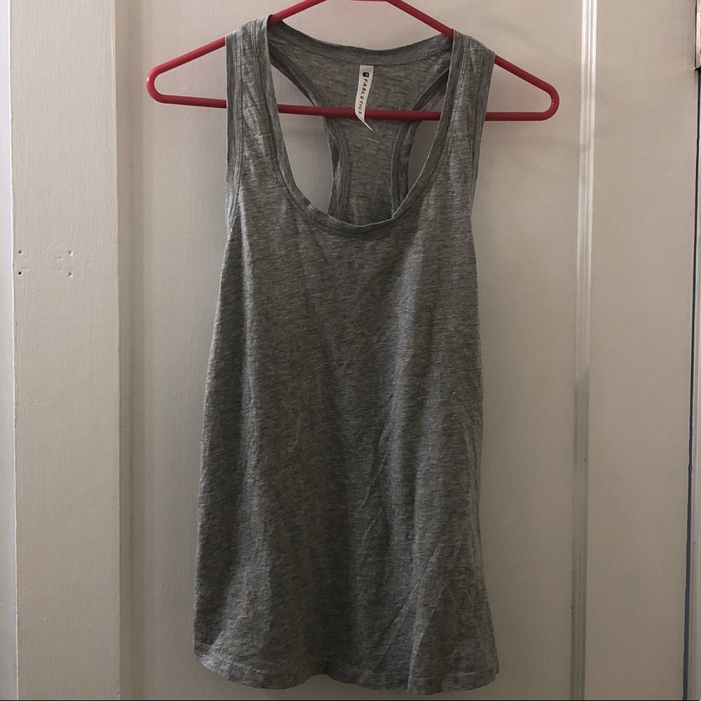 Gray racer back tank